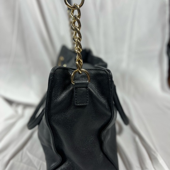 Michael Kors Black Leather Satchel with Gold Hardware - Picture 5 of 6